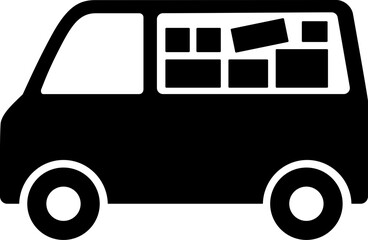 軽自動車を使用した宅配便のアイコン