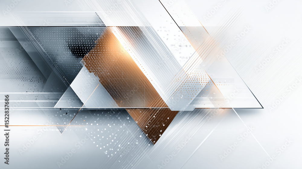 Aufkleber this abstract image features a dynamic composition of overlapping, transparent geometric shapes, pri
