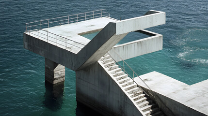 Fototapeta premium Cliff Diving Complex Angular Platforms Bru Cf0F78D3