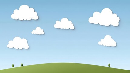 Paper Clouds over Green Hill