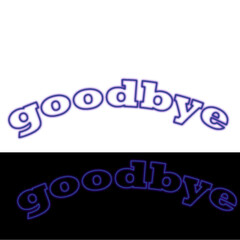 Fototapeta premium 3D Neon Typography – Goodbye