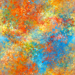 Space, universe, galaxy, star worlds Abstract painted blurred layered background Bold vibrant colors Grunge effect Grainy seamless pattern Rough texture