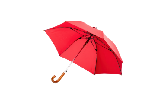 Red Umbrella: A vibrant red umbrella stands open, a symbol of protection and style. Perfect for rainy days or as a colorful accessory.