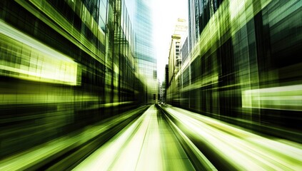 Obraz premium Urban Street Blurred by Speed