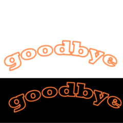 3D Neon Typography – Goodbye