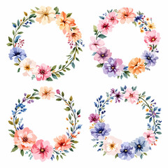 Collection of floral and botanical elements. Set of leaf, foliage wildflowers, plants, bloom, leaves and herb. Hand drawn of blossom spring season vectors for decor