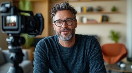 The image depicts a man posing for a photograph.