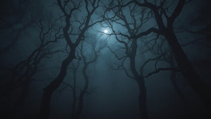 Mysterious Forest at Night