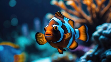 Clown Fish. With Blank Area for Text