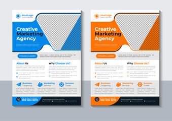 Business Flyer Design Template, Annual Report, Marketing, layout, Vector Illustrator