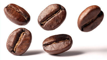 coffee beans on white background