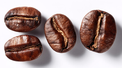coffee beans isolated on white background