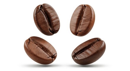 coffee beans isolated on white background