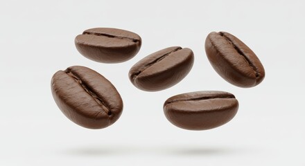 coffee beans on white background