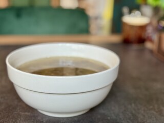 A plate of Vietnamese beef noodle soup 