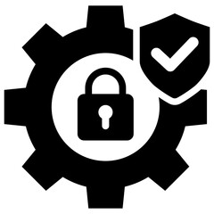 Cybersecurityicon glyph