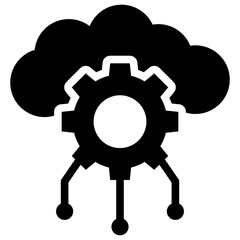Cloud Automation icon glyph 