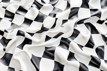 Checkered flag waving