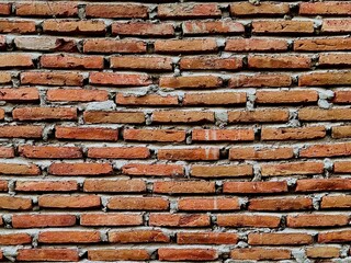 Red brick wall texture background, brick wall texture for interior or exterior design backdrop.