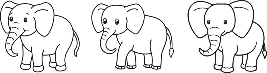 Fototapeta premium elephant vector background