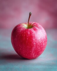 conceptual apple visual Fresh Red Apple on Colorful Background with Soft Lighting minimal apple layout fantasy apple symbolism