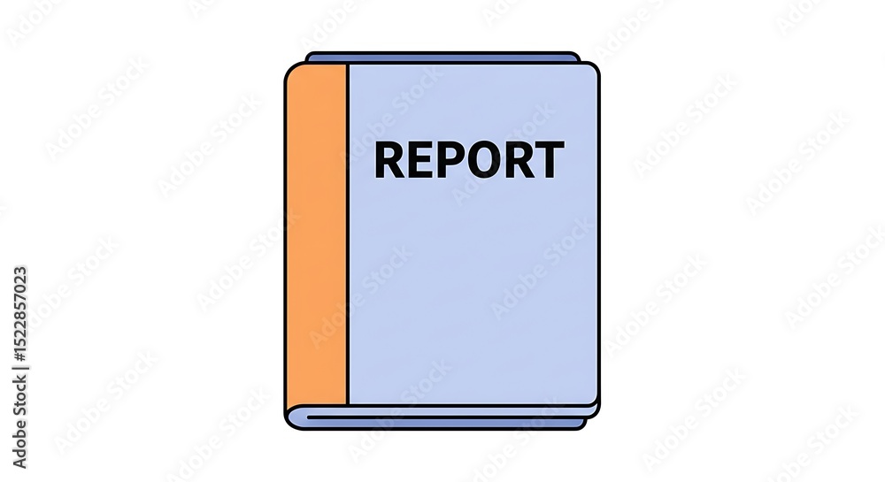 Poster presenting a report illustration for business analysis and data review