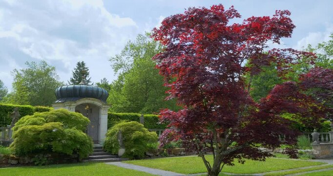 Schlo&szlig;park und Schlo&szlig; H&ouml;henried, Bernried, am Starnberger See, Bayern, Oberbayern, Deutschland, Europa