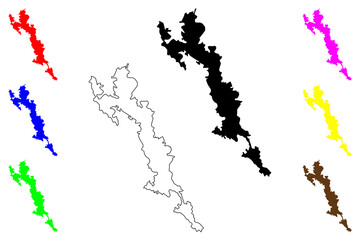 Obraz premium Masjed Soleyman city (Islamic Republic of Iran, Persia, IRI, Khuzestan province) map vector illustration, scribble sketch Masjed Soleyman map