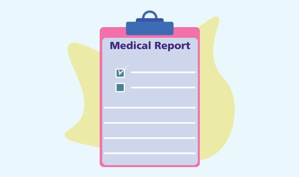 Medical report checkboard vector illustration