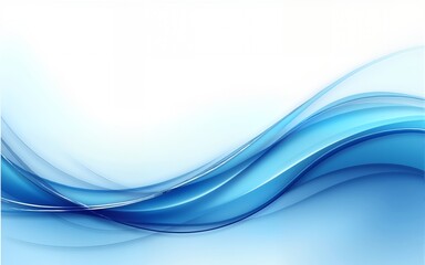 Obraz premium Abstract Blue Wave on Background. Vector Illustration. High quality