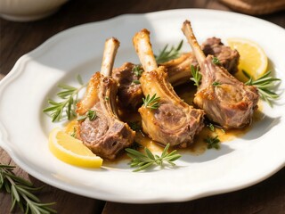 Mediterranean Lamb Shanks with Lemon and Oregano