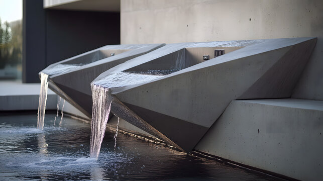 Water Art Angular Fountain Sculptures Con 6Cdad264