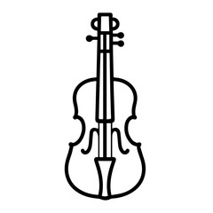 violin icon on white background vector
Vector line icon musical instruments