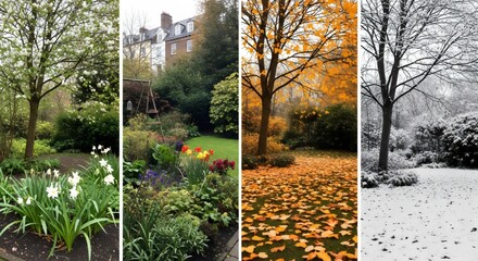 Seasonal Splendor Urban Garden Through the Year