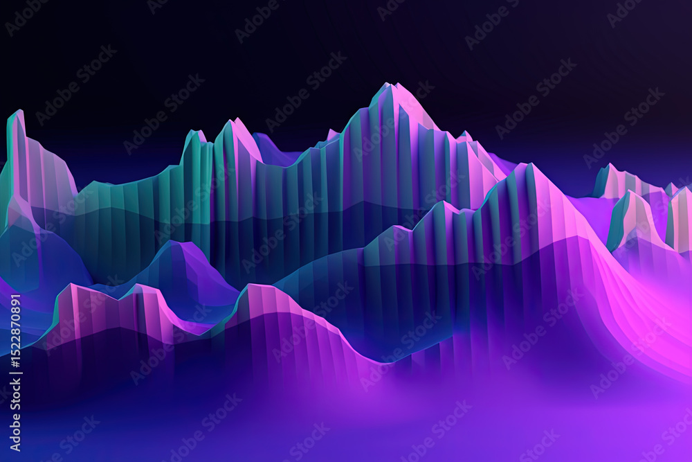 Poster 3D business graph with organized bars and information blocks. Abstract infographic element. Business growth and development to success concepts