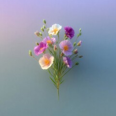 Soft Focus Dark Bouquet of Cool Toned Flowers