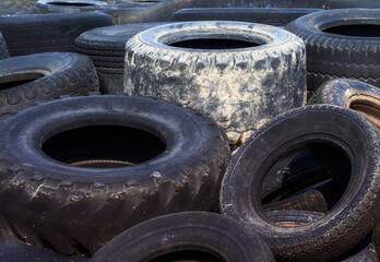 Heap of old tyres