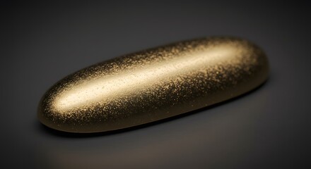 Gold Object on Gray Background