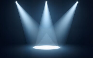 Creative vector illustration of bright lighting spotlights set, light sources isolated on transparent background. Art design beam for concert, scene illumination. Abstract concept graphic element