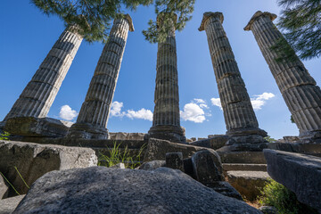 Priene, an Ionian city situated on the ancient mouth of the Maeander, with its port at Naulochon.