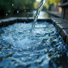 Pure motion — flowing water and crystal-clear drops in perfect harmony.