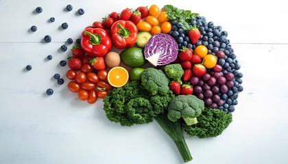 mix fruit brain shape