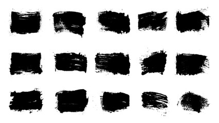 Handcrafted Grunge Brushes for Digital Creations Abstract Grunge Brush Strokes for Modern Art. Vector Illustration.