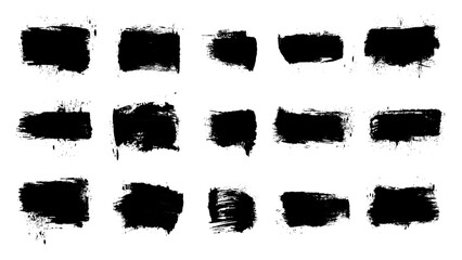 Abstract Hand Drawn Grunge Ink Brush Strokes and Lines. Creative brush lines with rough edges. Abstract freehand doodle line borders. Highlight splashes