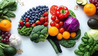 mix fruit brain shape