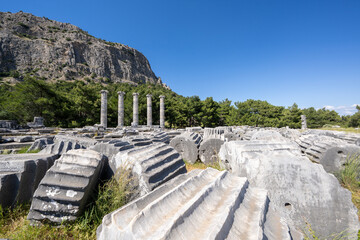 Priene, an Ionian city situated on the ancient mouth of the Maeander, with its port at Naulochon. Apart from controlling the joint sanctuary of the Panionium