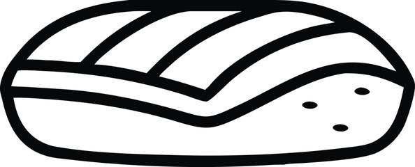 a salmon fillet black and white seafood graphic for menus packaging or websites