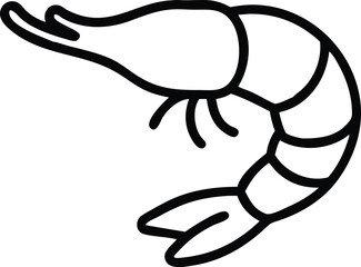 shrimp tempura black and white japanese food illustration