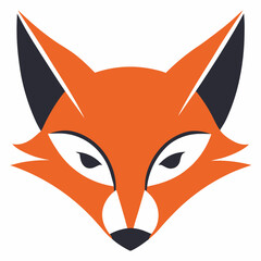 Obraz premium fox head silhouette with sharp angular lines 