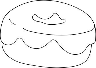 Cute Donut Doodle Coloring Page

